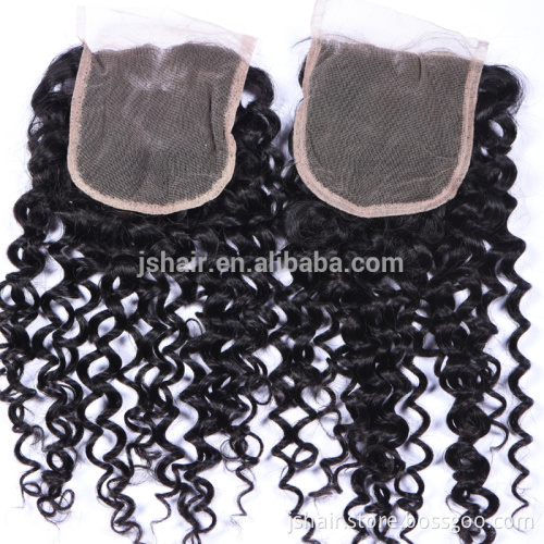 no tangle curly 100% remy human hair clip in full lace closure